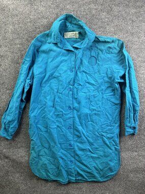 VNTG‎ New Hero Native American Shirt Womens XS Long Sleeve Circle Patch USA